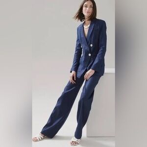 New White House Black Market Blue Studio Office Siren Blazer Size 4